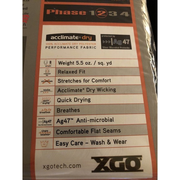 XGO Mid-weight Tech‎ Waffle Phase 2 Thermal Long sleeve Shirt Men’s XXL 2XL - Picture 7 of 8